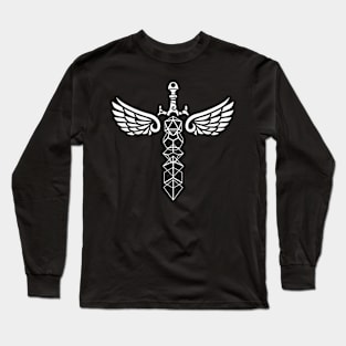 Winged Polyhedral Dice Sword TRPG Tabletop RPG Gaming Addict Long Sleeve T-Shirt